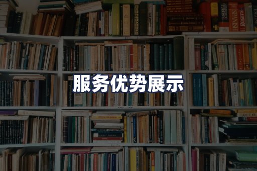 服务优势展示